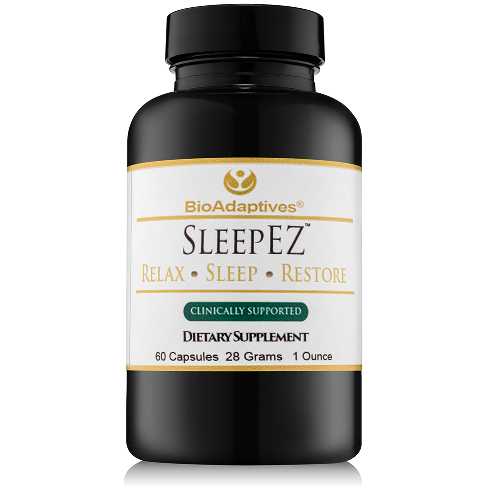 "SleepEZ Supplement Bottle - Relaxing Formula for Restful Sleep and Energy"